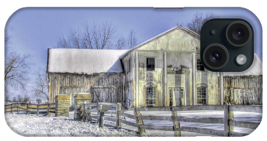 Landscape iPhone Case featuring the photograph Winter Barn 3 by Sam Davis Johnson