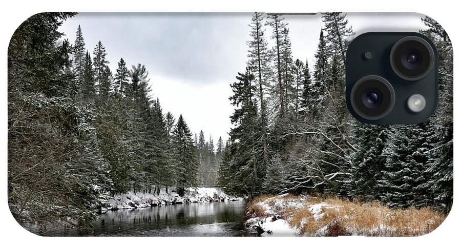 winter Landscape iPhone Case featuring the photograph Winter Creek in Adirondack Park - Upstate New York by Brendan Reals