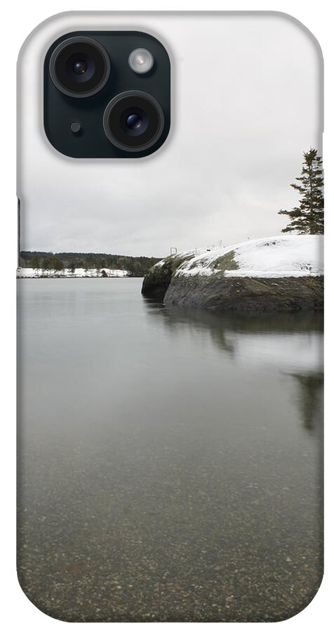 Water iPhone Case featuring the photograph Winter in Blue Hill by Greg DeBeck