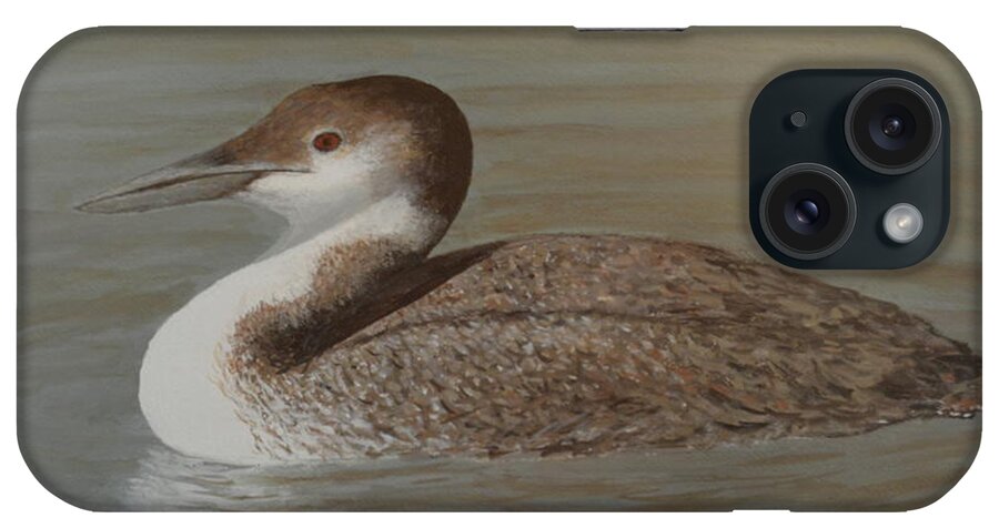 Loon iPhone Case featuring the painting Winter Loon by Kathleen McDermott