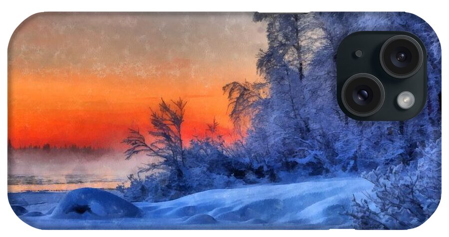 Winter iPhone Case featuring the painting Winter by Maciek Froncisz