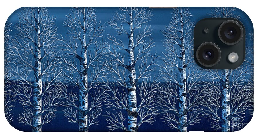 Aspen iPhone Case featuring the painting Winter Shadows by Rebecca Parker