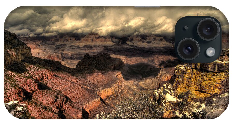 Grand Canyon iPhone Case featuring the photograph Winter Storm Clearing Grand Canyon by Lawrence Knutsson