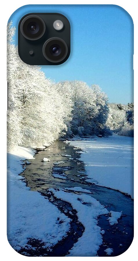 Winter iPhone Case featuring the photograph Winter Stream by Dani McEvoy