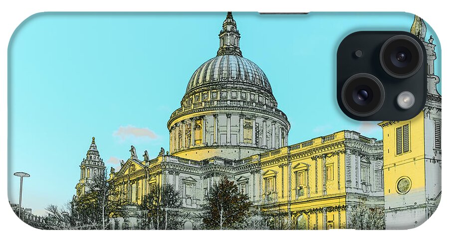 Christopher Wren iPhone Case featuring the photograph Winter sun St Paul's poster by Gary Eason