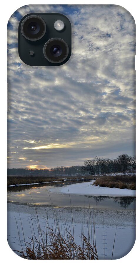 Glacial Park iPhone Case featuring the photograph Winter Sunrise over Hackmatack National Wildlife Refuge by Ray Mathis