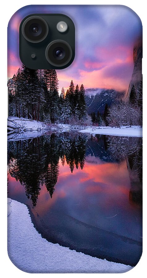 Yosemite iPhone Case featuring the photograph Winter's Twilight by Anthony Michael Bonafede