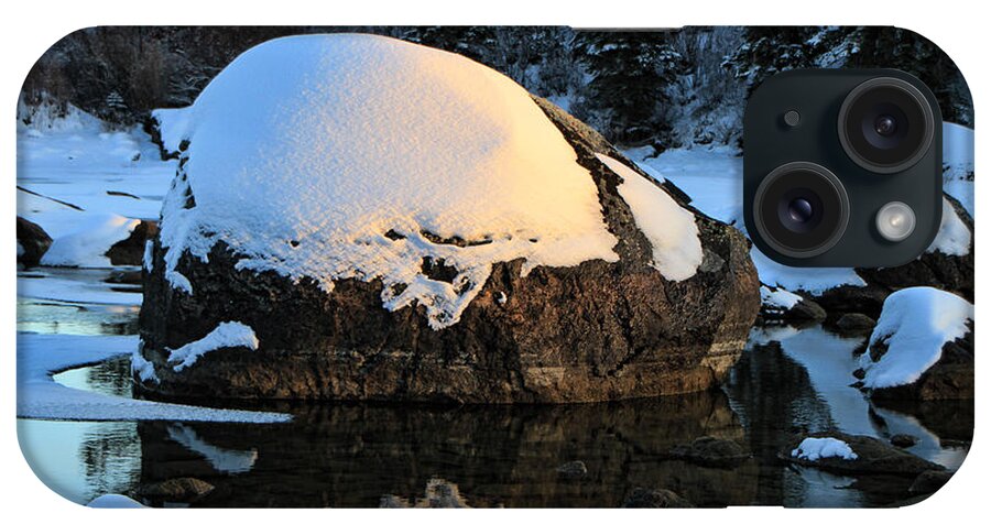 Rock iPhone Case featuring the photograph Wintery Rock by Edward R Wisell