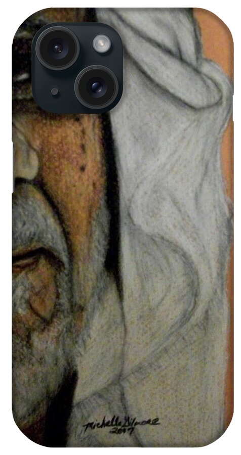 Portrait iPhone Case featuring the drawing Wisdow Eye by Michelle Gilmore