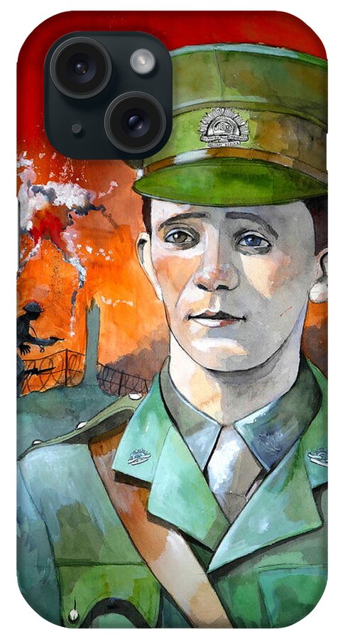 Wwi iPhone Case featuring the painting W.J. Symons VC by Ray Agius