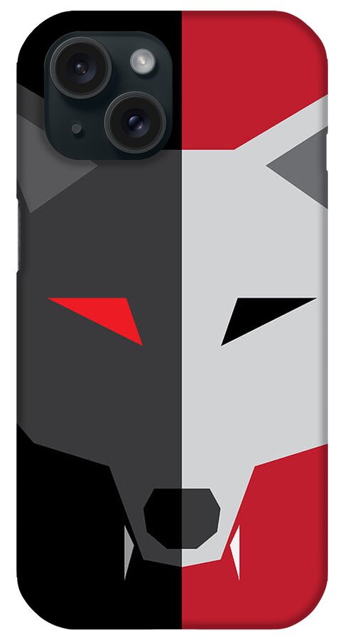 Digital Art iPhone Case featuring the digital art Wolf 3 by K Bradley Washburn
