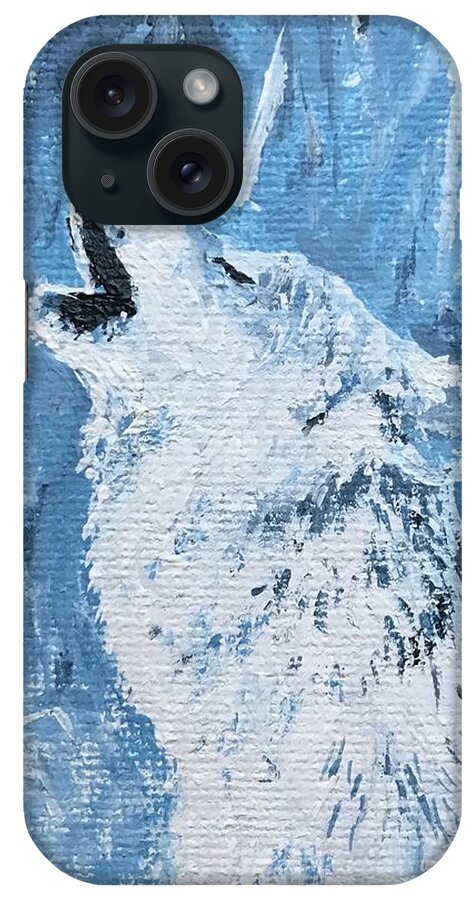 Wolf iPhone Case featuring the painting Wolf of the Tetons by ML McCormick