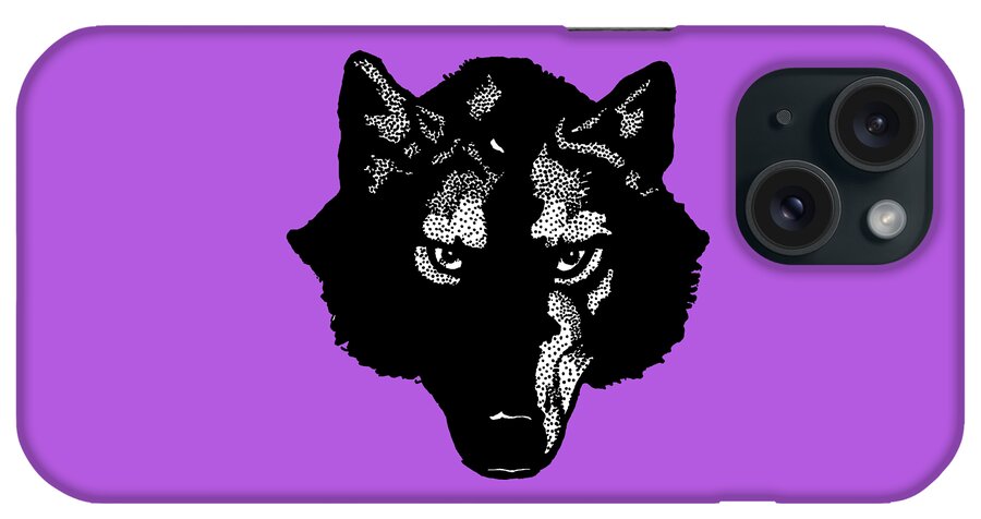Wolf; Symbol; Graphic; Drawing; Team; Sport; Shirt; T-shirt; Animal; Wolves; Dog; Canine; Fielding; Edward; Vintage; Old; Bookmark; Jack London; Design; Illustration; Drawing; Classic iPhone Case featuring the digital art Wolf Tee by Edward Fielding