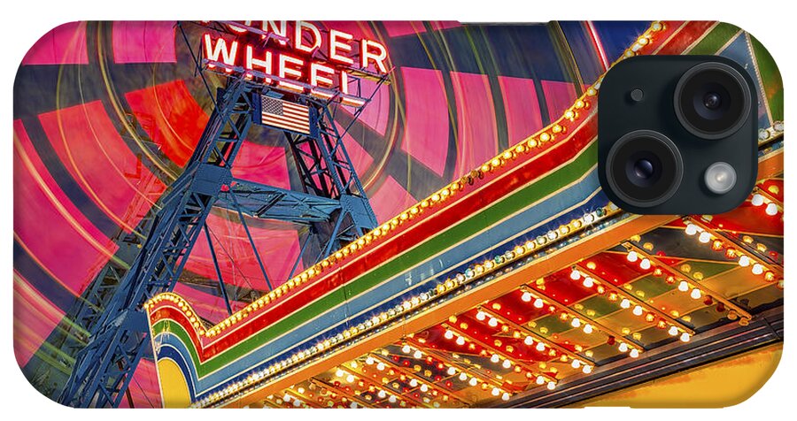 Wonder Wheel iPhone Case featuring the photograph Wonder Wheel At Coney Island by Susan Candelario