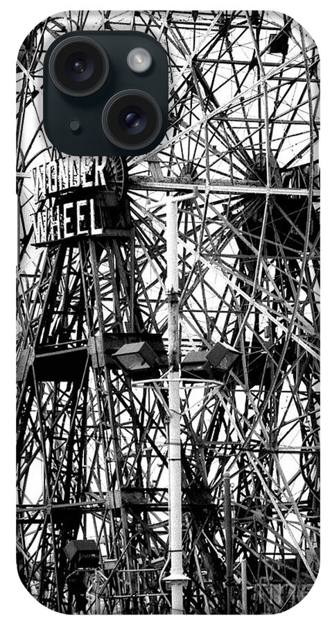 Wonder Wheel iPhone Case featuring the photograph Wonder Wheel Coney Island by Jeff Breiman