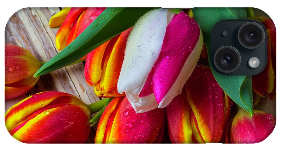 Bunch iPhone Case featuring the photograph Wonderful Colorful Tulips by Garry Gay