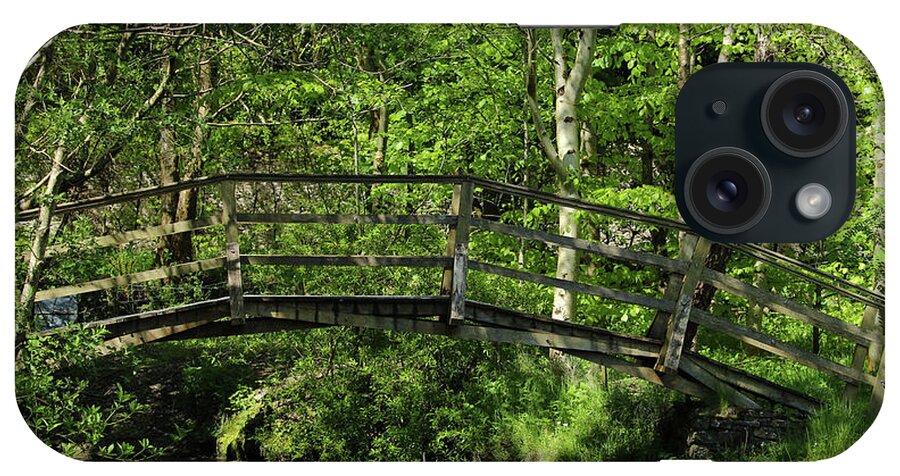 Wooden Bridge Stream iPhone Case featuring the photograph Wooden Bridge Donegal by Eddie Barron