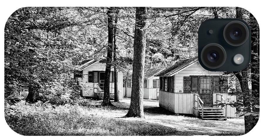 Greg Jackson iPhone Case featuring the photograph Woodland Cottages - Mammoth Cave National Park - Kentucky - 1a bw by Greg Jackson