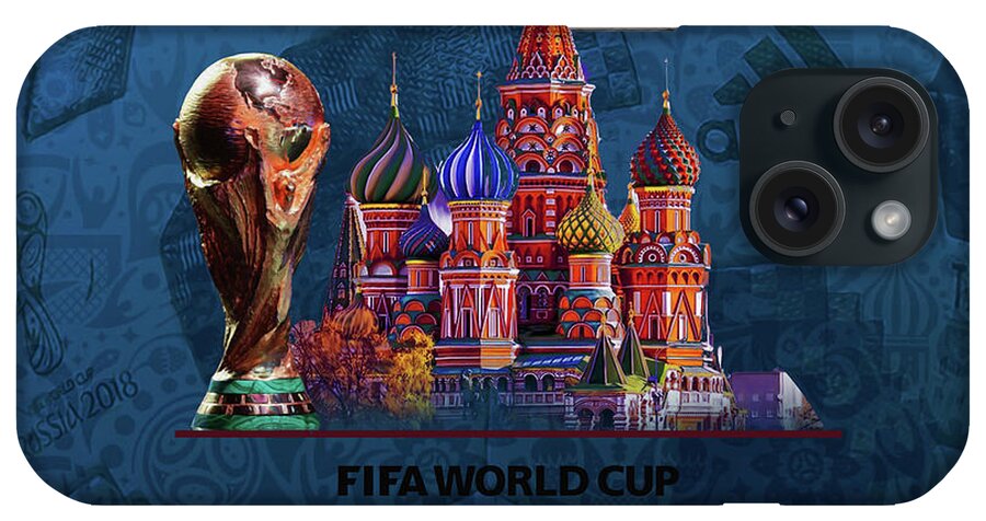  iPhone Case featuring the painting World Cup in Russia 2018 by Gull G