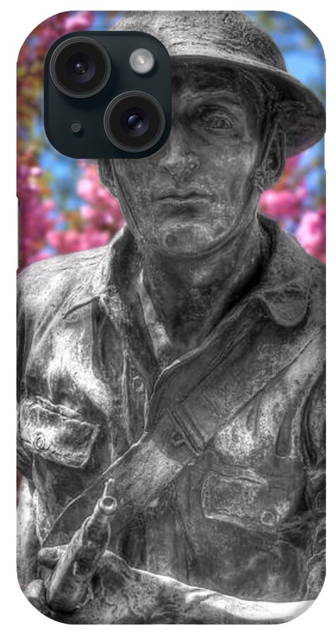 World War I iPhone Case featuring the photograph World War I Buddy Monument Statue by Shelley Neff