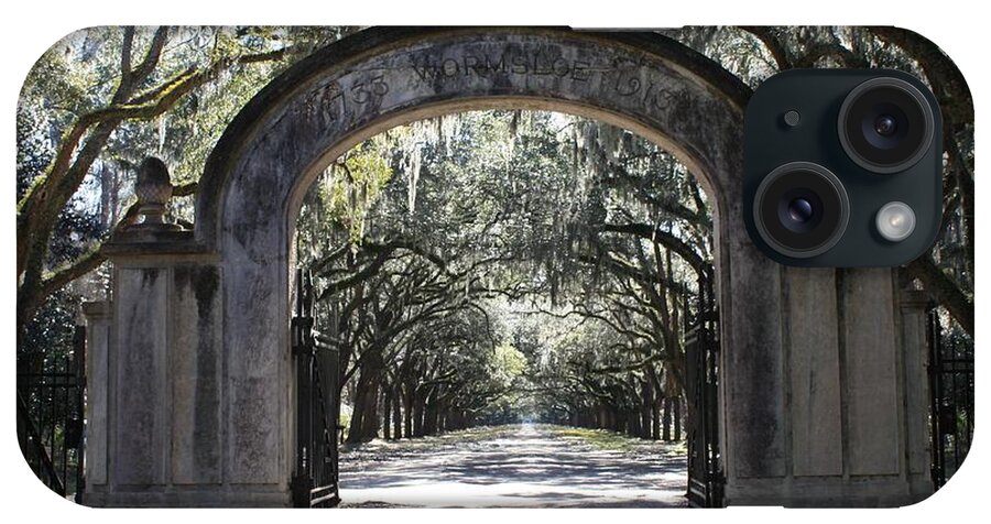 Gate iPhone Case featuring the photograph Wormsloe Plantation Gate by Carol Groenen