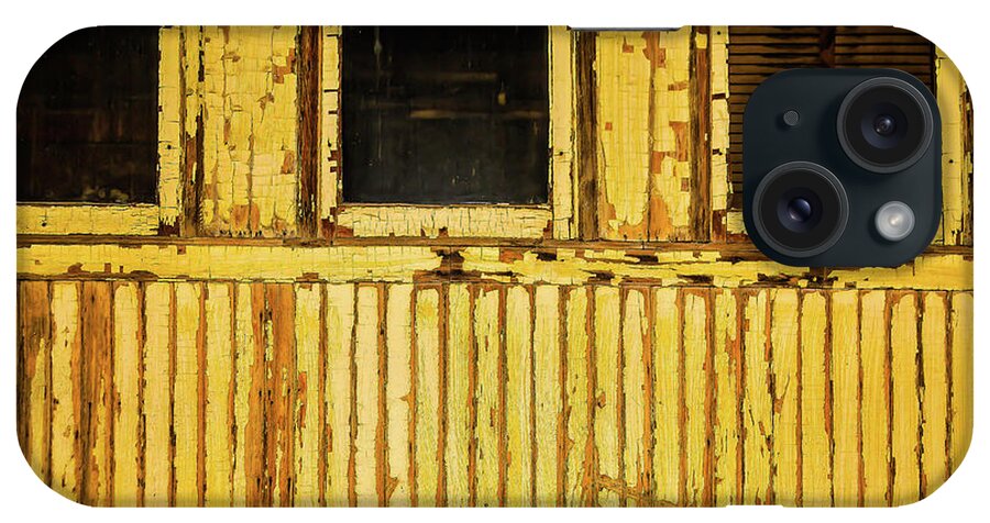 Virgina & Truckee iPhone Case featuring the photograph Worn Yellow Passanger Car by Garry Gay