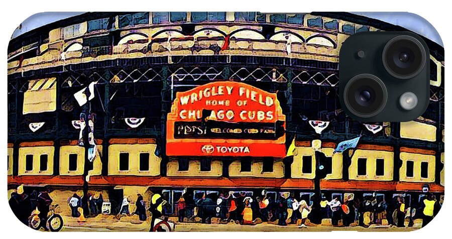 Wrigley iPhone Case featuring the photograph Wrigley Field by Coke Mattingly