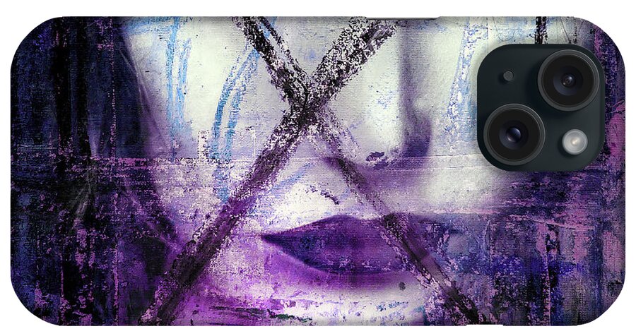 Woman iPhone Case featuring the digital art X-woman by Gabi Hampe