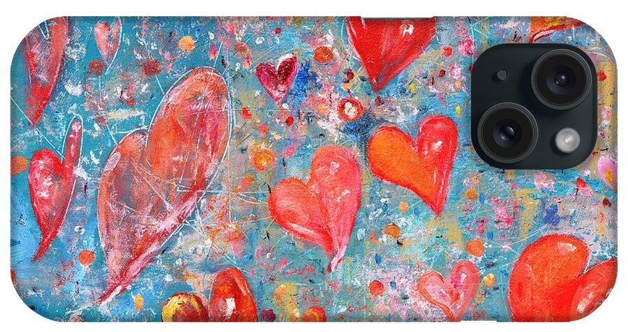 Love iPhone Case featuring the painting Xoxo by Evelina Popilian