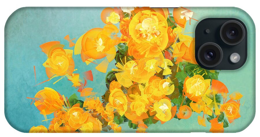 Flowers iPhone Case featuring the digital art Yellow fire Spring by Douglas Day Jones