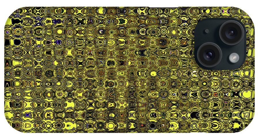 Yellow Janca Abstract # 2699e3 iPhone Case featuring the digital art Yellow Janca Abstract # 2699e3 by Tom Janca