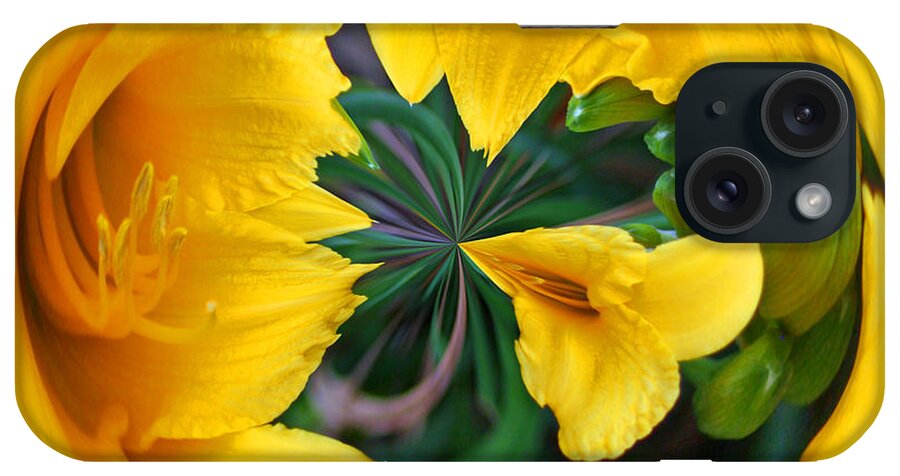 Yellow iPhone Case featuring the photograph Yellow Lily Orb by Bill Barber
