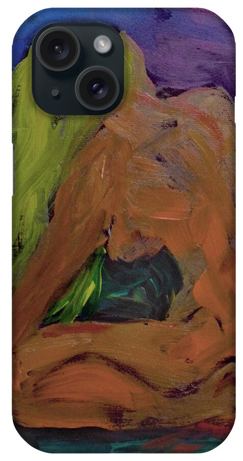 Figurative iPhone Case featuring the painting Yellow One by Susan Moore