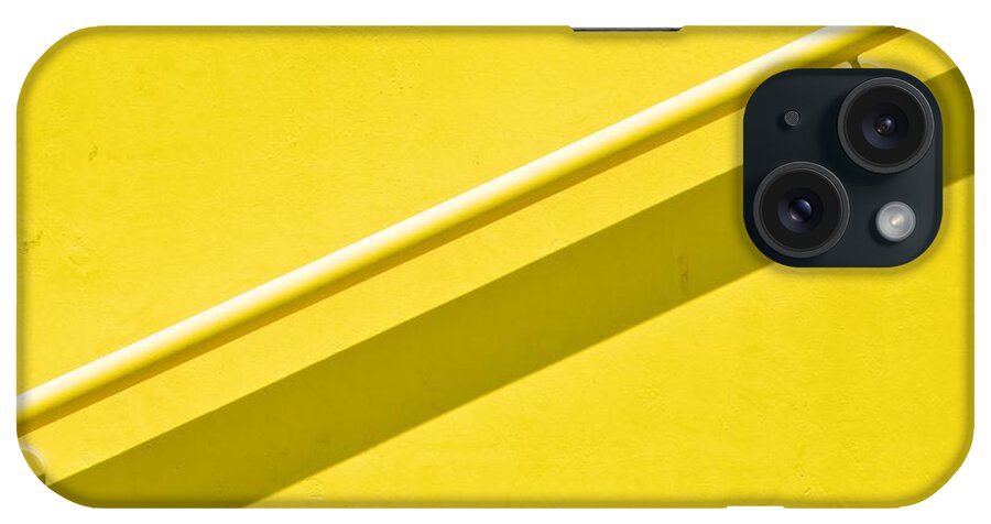 Hand Rail iPhone Case featuring the photograph Yellow Rail by Josephine Buschman