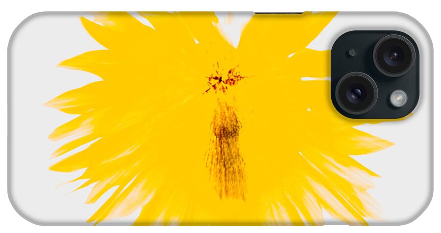 Abstract iPhone Case featuring the photograph Yellow Splodge by Roy Pedersen