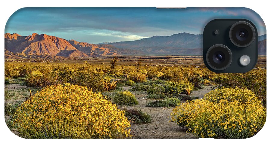 Anza-borrego Desert iPhone Case featuring the photograph Yellow Sunrise by Peter Tellone