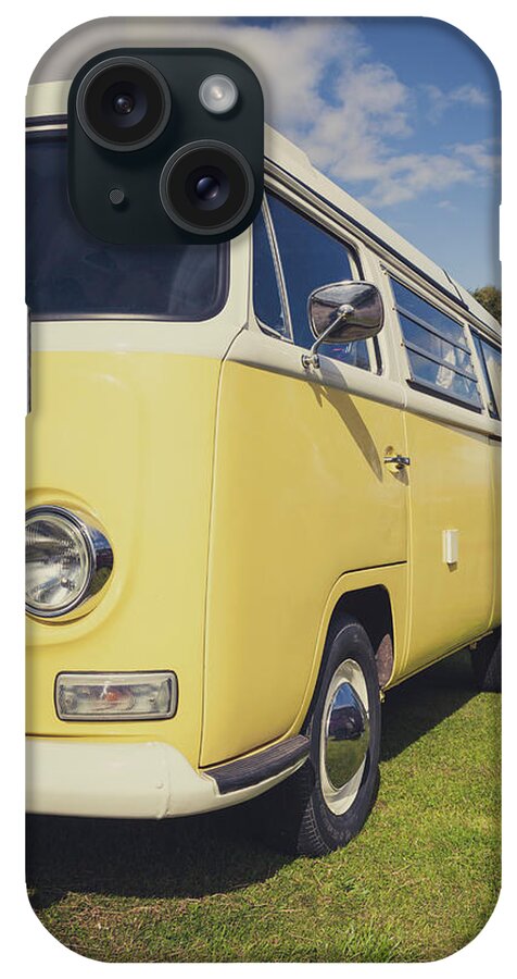 Richard Nixon Photography iPhone Case featuring the photograph Yellow VW T2 Camper Van 01 by Richard Nixon