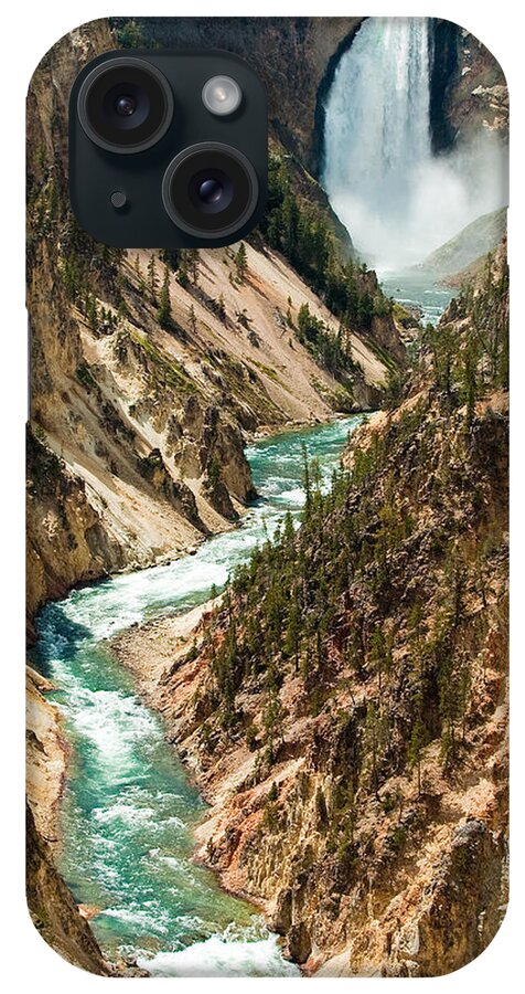 Yellowstone iPhone Case featuring the photograph Yellowstone Waterfalls by Sebastian Musial