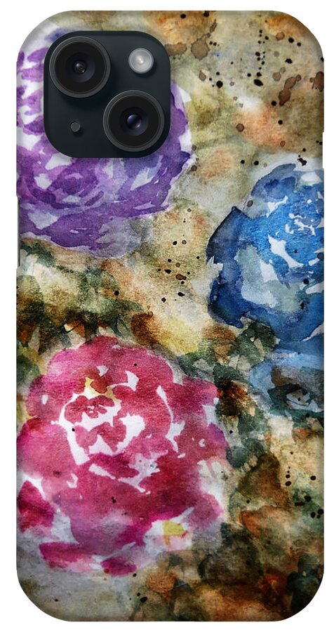 Rose iPhone Case featuring the painting Yesteryear Roses by Carol Crisafi