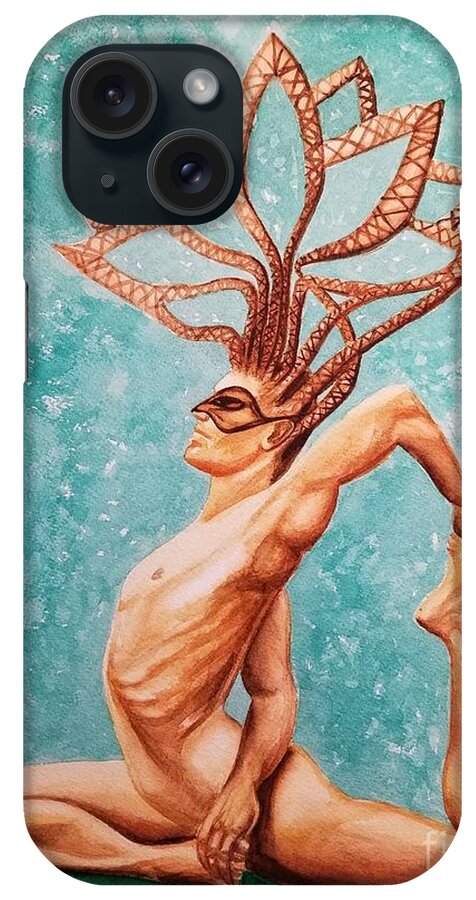 Yoga iPhone Case featuring the painting Yogi by Steed Edwards