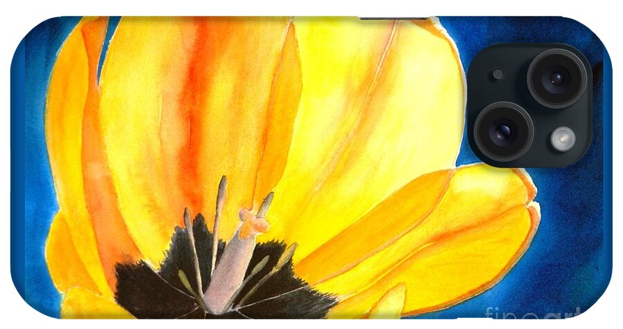 Tulip iPhone Case featuring the painting You Are My Sunshine by Petra Burgmann