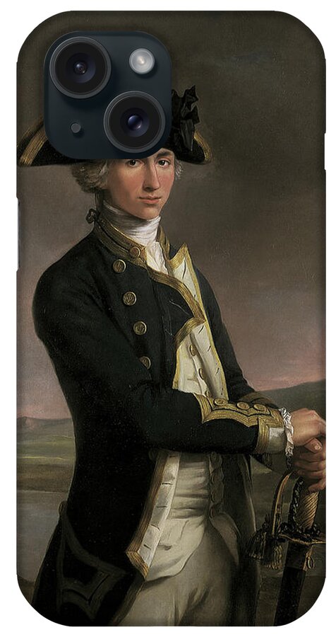 Young Captain Horatio Nelson iPhone Case featuring the painting Young Captain Horatio Nelson by MotionAge Designs