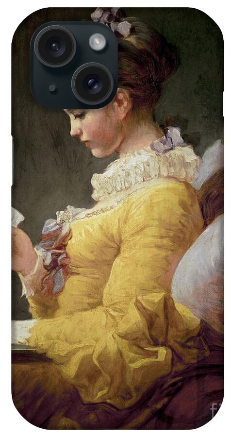 Young iPhone Case featuring the painting Young Girl Reading by Jean Honore Fragonard