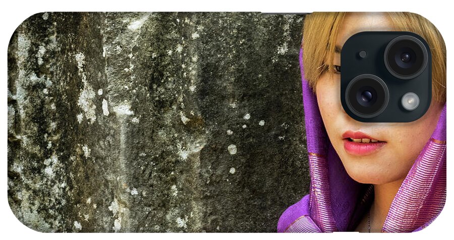 Young iPhone Case featuring the photograph Young Woman Silk Scarf 03 by Rick Piper Photography