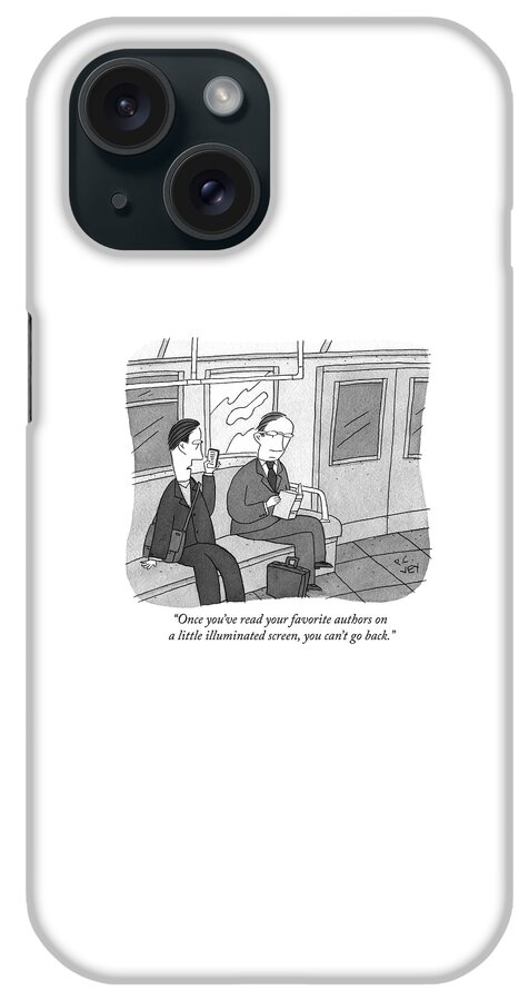 Your Favorite Authors On A Little Illuminated Screen iPhone Case
