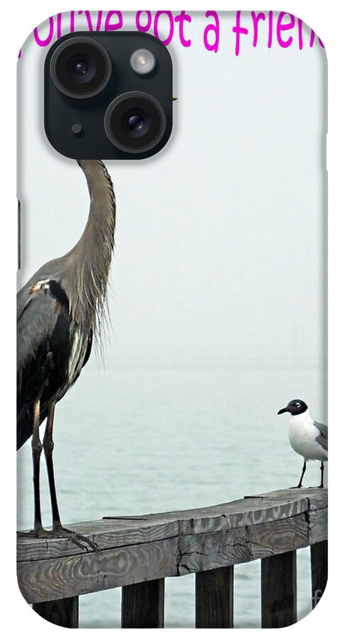 Heron iPhone Case featuring the photograph Youve Got a Friend Tee by Lizi Beard-Ward