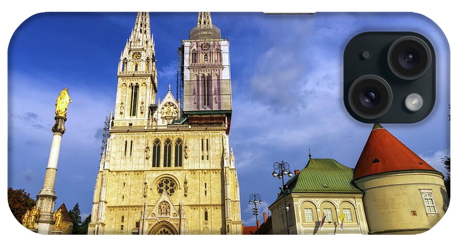 Architecture iPhone Case featuring the photograph Zagreb Cathedral, Croatia by Elenarts - Elena Duvernay photo