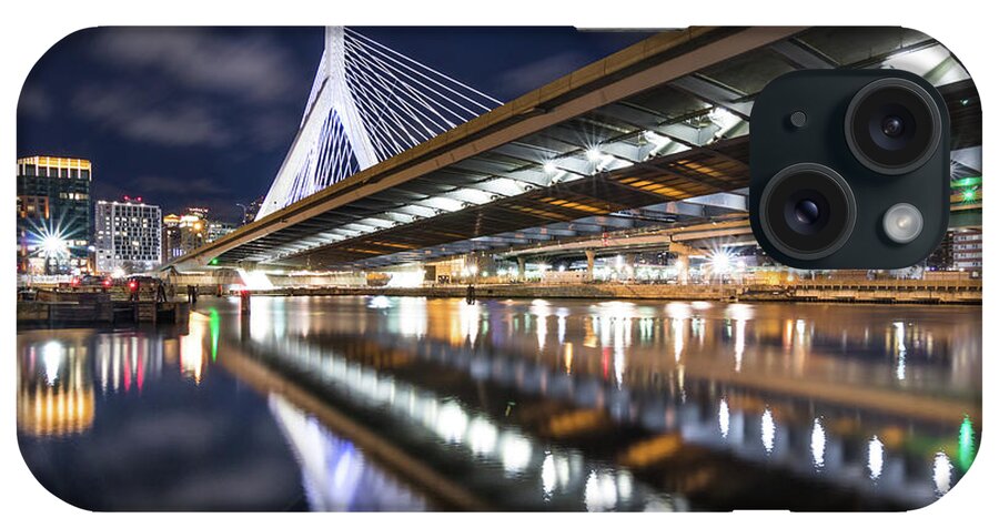 Boston iPhone Case featuring the photograph Zakim Bridge from Paul Revere Park by Kristen Wilkinson
