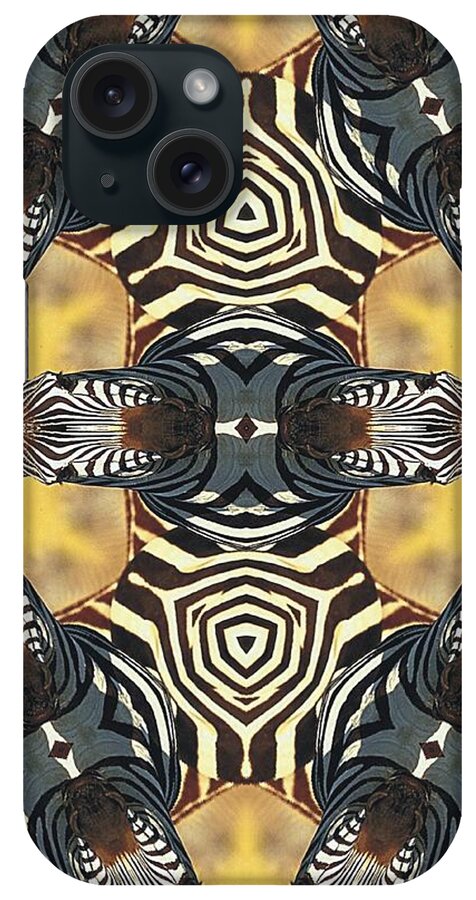 Digital iPhone Case featuring the digital art Zebra II by Maria Watt