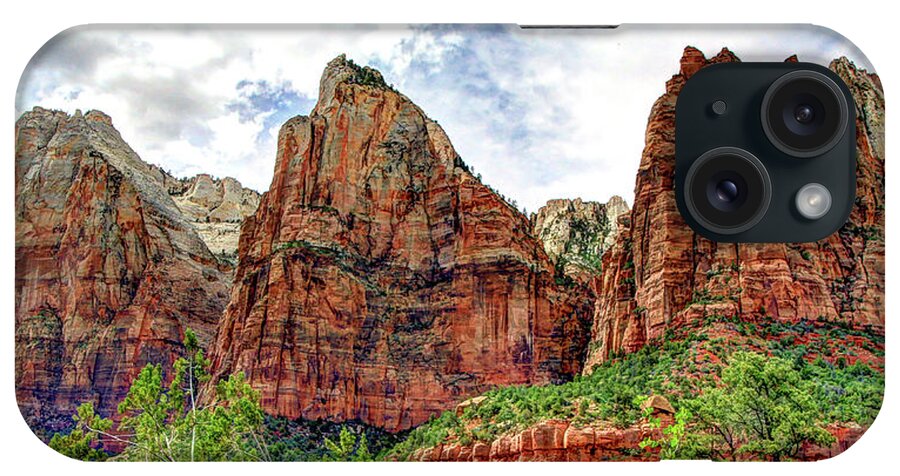 Zion iPhone Case featuring the photograph Zion N P # 41 - Court of the Patriarchs by Allen Beatty